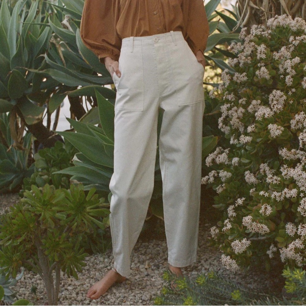 Doen Cream High-Waisted Pants